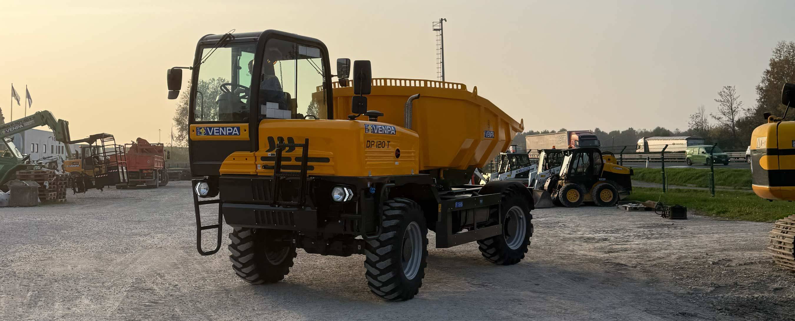 DUMPER DIECI DP 120 T: POTENZA E MANOVRABILITÀ IN CANTIERE